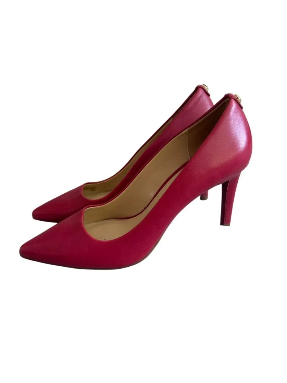 MICHAEL KORS Red Leather Heels Size 7.5 Womens